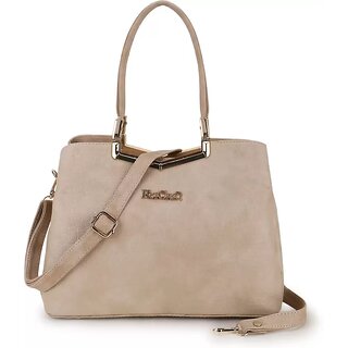 LAIK Handbags for Women| Premium PU Leather Shoulder Bags| Latest Trendy Design Bag| Top Handle Stylish Bag For Ladies | Cream - Handbags | Buy online on ZillyBuy