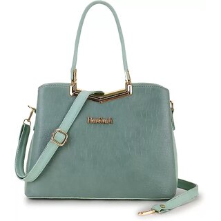 LAIK Handbags for Women Premium PU Leather Shoulder Bags Latest Trendy Design Bag Top Handle Stylish Bag For Ladies  Pista - Handbags | Buy online on ZillyBuy