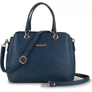 LAIK Premium PU Leather Handbags for Women  Crossbody Bags for Women  Top Handle Shoulder Bag  Trendy Handbag for Women  Adjustable  Detachable Sling Strap Blue - Handbags | Buy online on ZillyBuy