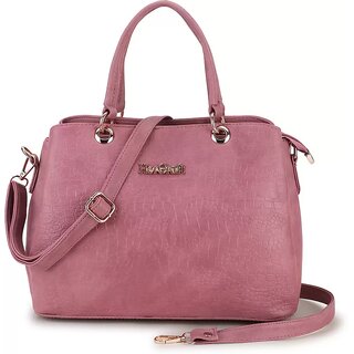 LAIK Premium PU Leather Handbags for Women  Crossbody Bags for Women  Top Handle Shoulder Bag  Trendy Handbag for Women  Adjustable  Detachable Sling Strap Pink - Handbags | Buy online on ZillyBuy