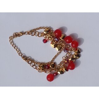 Bracelets with Jerkin and Red  Golden Beat - Bangles & Bracelets | Buy online on ZillyBuy