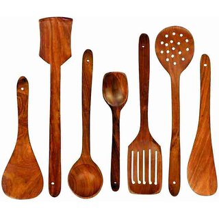 KHUSUBHDECOR wooden spoon use for kitchen for cook food and kitchen decor - Cookware | Buy online on ZillyBuy