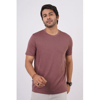 red line mens maroon solid 100 cotton round neck t shirt