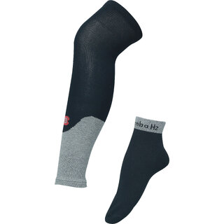 Brimba H2 Black Cotton Knee High Socks For Men  Women - Socks | Buy online on ZillyBuy