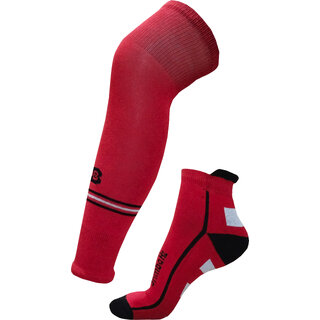 Brimba H2 Red Cotton Knee High Socks For Men  Women - Socks | Buy online on ZillyBuy