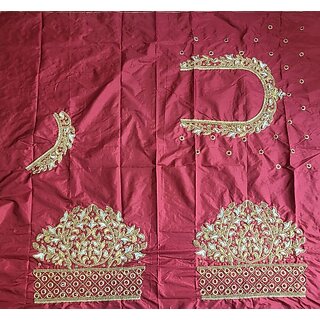 omsaifab cotton silk self design blouse material