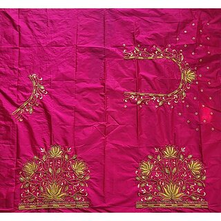 omsaifab cotton silk embellished blouse material