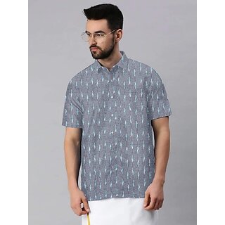 Modern Men OMSAIFAB Men Self Design Casual Silver Shirt 2026 at ShopCircuit | ONDC