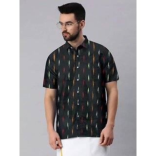omsaifab men self design casual multicolor shirt