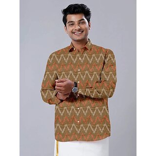 omsaifab men printed casual multicolor shirt