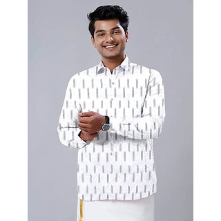 New Men OMSAIFAB Men Printed Casual White Shirt 2026 at ShopCircuit | ONDC