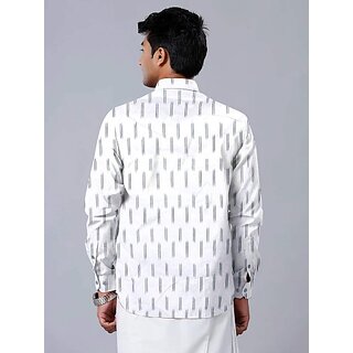 New Men OMSAIFAB Men Printed Casual White Shirt 2026 at ShopCircuit | ONDC