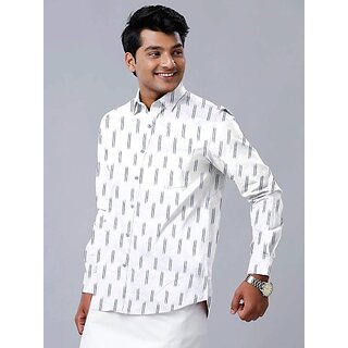 New Men OMSAIFAB Men Printed Casual White Shirt 2026 at ShopCircuit | ONDC