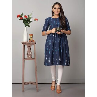 omsaifab casual self design women dark blue top