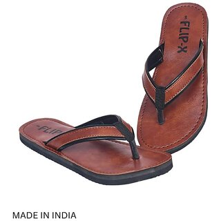 Modern Men LEACO Men Slippers By Flip X - Leatherette Comfortable, Stylish, Durable, Non-Slip Sl