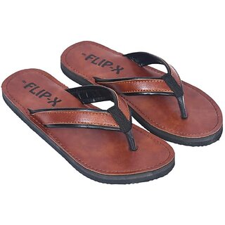 Modern Men LEACO Men Slippers By Flip X - Leatherette Comfortable, Stylish, Durable, Non-Slip Sl
