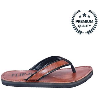 Modern Men LEACO Men Slippers By Flip X - Leatherette Comfortable, Stylish, Durable, Non-Slip Sl
