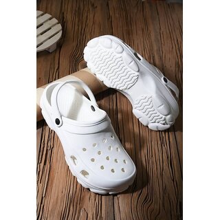 ayansh sales comfort anti skid clogs sandal for men white 