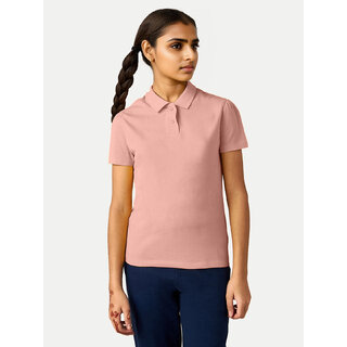 Elegant Data - Not - Present Girls Peach Polo  T-shirt 2026 at ShopCircuit | ONDC
