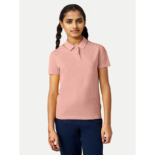 Elegant Data - Not - Present Girls Peach Polo  T-shirt 2026 at ShopCircuit | ONDC