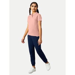 Elegant Data - Not - Present Girls Peach Polo  T-shirt 2026 at ShopCircuit | ONDC