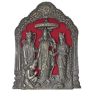 Spherulemuster Ram Darbar Idol Antique Colour | Ram Darbar Idol Puja Worship Statue