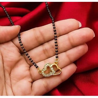 HRV Mangalsutra Set For Women silver Free Size