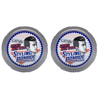 GATSBY Supreme Grease Styling Wax - Pack Of 2 (80g)