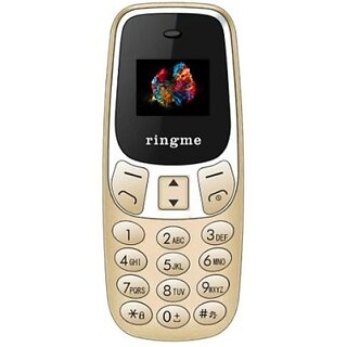 Ringme Micro 2  (Dual Sim, 0.66 Inch Display, 800mAh Battery, Gold)