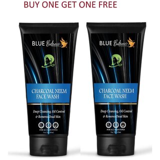 blue botanic charcoal neem face wash buy one get one free