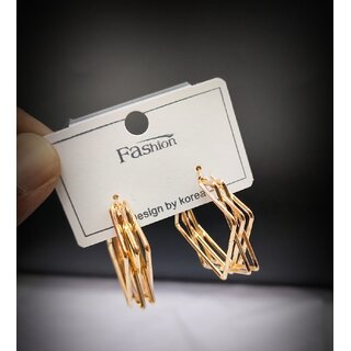 Korean Imported Stainless Steel Anti Tarnish Square Earrings Set - Earrings | Buy online on ZillyBuy