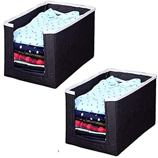 Pack of 2 GR Art &Craft Non Woven Shirt Stacker/Shirt Organizer/Wardrobe Organizer/Cloth Organizer/Cloth Cover - Home Improvement | Buy online on ZillyBuy