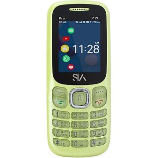 Sia Pro 312C (Dual Sim, 4.5 Cm (1.77 Inch) Display, 1050 Mah Battery, Dark Green) - Mobile Phone | Buy online on ZillyBuy