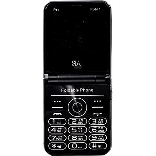 Sia Pro Fold 1 (Dual Sim, 6.1 Cm (2.4 Inch) Display, 2000 Mah Battery, Dark Blue)
