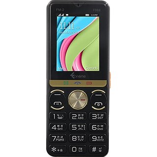Oneme Fm-2 F988 (Dual Sim, 6.1 Cm (2.4 Inch) Display, 3000 Mah Battery, Black)