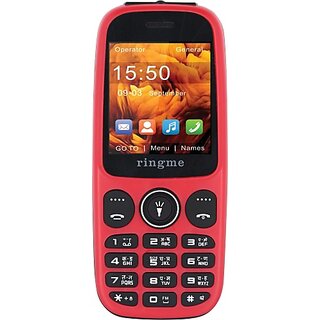 Ringme R1 Plus 2153 (Dual Sim, 4.57 Cm (1.8 Inch) Display, 1000 Mah Battery, Red)