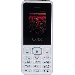 Lvix L1 Power 2 (Dual Sim, 4.5 Cm (1.77 Inch) Display, 2500 Mah Battery, White) - Mobile Phone | Buy online on ZillyBuy