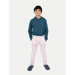 Boys Baby Pink Solid Jogger