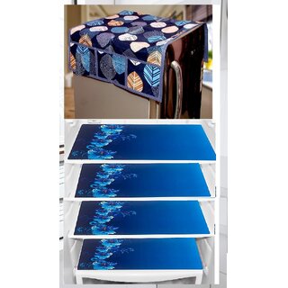 REVEXO Polyester Floral Pattern Fridge Covers - Home Improvement | Buy online on ZillyBuy