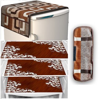 REVEXO Polyester Floral Pattern Fridge Covers - Home Improvement | Buy online on ZillyBuy