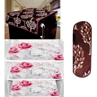 REVEXO Polyester Floral Pattern Fridge Covers - Home Improvement | Buy online on ZillyBuy