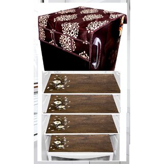 REVEXO Polyester Floral Pattern Fridge Covers - Home Improvement | Buy online on ZillyBuy