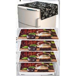 REVEXO Polyester Floral Pattern Fridge Covers - Home Improvement | Buy online on ZillyBuy