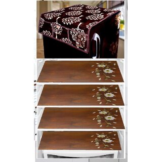 REVEXO Polyester Floral Pattern Fridge Covers - Home Improvement | Buy online on ZillyBuy