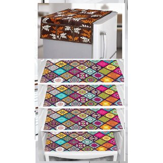 REVEXO Polyester Floral Pattern Fridge Covers - Home Improvement | Buy online on ZillyBuy