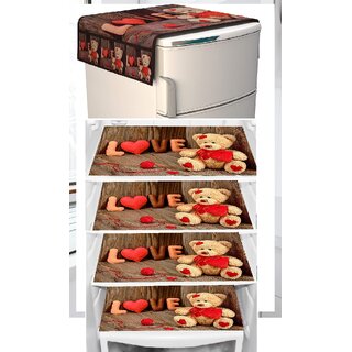 REVEXO Polyester Floral Pattern Fridge Covers - Home Improvement | Buy online on ZillyBuy
