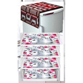 REVEXO Polyester Floral Pattern Fridge Covers - Home Improvement | Buy online on ZillyBuy
