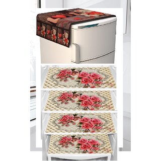 REVEXO Polyester Floral Pattern Fridge Covers - Home Improvement | Buy online on ZillyBuy