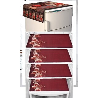 REVEXO Polyester Floral Pattern Fridge Covers - Home Improvement | Buy online on ZillyBuy
