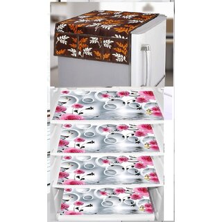 REVEXO Polyester Floral Pattern Fridge Covers - Home Improvement | Buy online on ZillyBuy